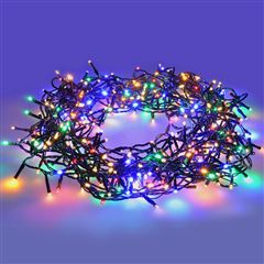 Solight LED WIFI smart vonkajšia vianočná reťaz, 240 LED, 12m, prívod 3m, teplá biela + viacfarebný