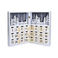 Solight LED adventný kalendár - kniha, 8x LED, 40x30cm, 2x AAA