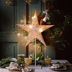 Solight LED vianočná hviezda stolná, 10x LED, 3x AA
