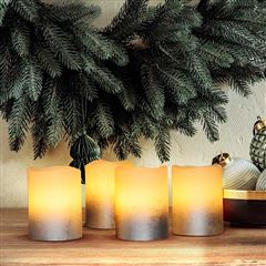 Solight sada LED sviečok s časovačom, 4ks, 6,5cm, batéria CR2032 súčasťou