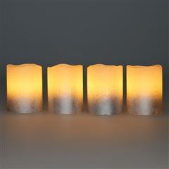 Solight sada LED sviečok s časovačom, 4ks, 6,5cm, batéria CR2032 súčasťou