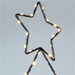 Solight LED vonkajšia dekorácia stromček, 85x LED, časovač, 68cm, 3x AA