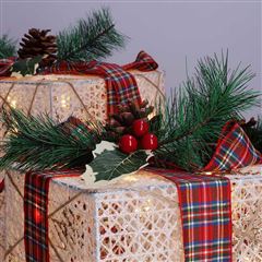 Solight sada 3 LED vianočných darčekov, 48x LED, IP44