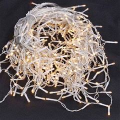 Solight LED vianočné záves, cencúle, 360 LED, 9m x 0,7m, prívod 6m, vonkajšie, teplé biele svetlo