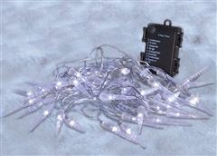 Solight LED vonkajšie cencúle, 50LED, časovač, 8 funkcií, IP44, 3xAA batérie