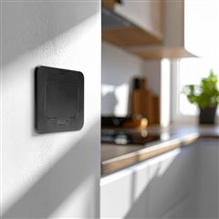 Solight vstavaná podlahová zásuvka, IP55, matná čierna, obdĺžnikové viečko