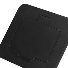 Solight vstavaná podlahová zásuvka, IP55, matná čierna, obdĺžnikové viečko