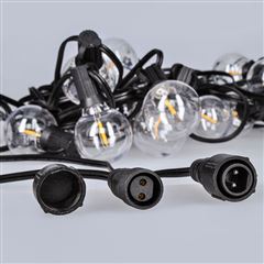 Solight LED vonkajšia reťaz s žiarovkami, 10 žiaroviek, 5m +3m, 500lm, teplá biela