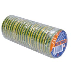 Solight izolačná páska, 15mm x 0,13mm x 10m, žltozelená