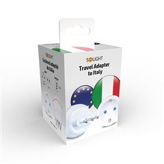 Solight cestovný adaptér do Talianska, typ L