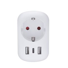 Solight cestovný adaptér s USB do Veľkej Británie, typ G