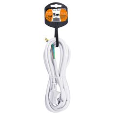 Solight flexo šnúra, 3x 1,5mm2, biela, 5m