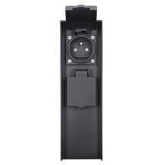 Solight záhradný stĺpik IP44, hliník, 2 zásuvky, čierny