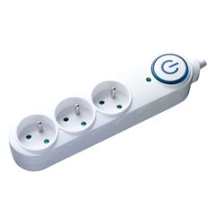 Solight prepäťová ochrana, 3z, 1,5m, biela