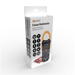 Solight kliešťový multimeter, max. AC 600V/600A, max. DC 600V, test diódy, bzučiak, odpor, teplota