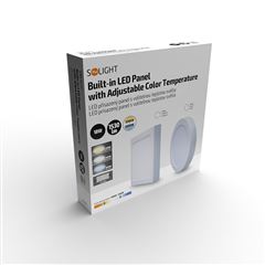 Solight LED mini panel CCT, prisazený, 18W, 1530lm, 3000K, 4000K, 6000K, okrúhly