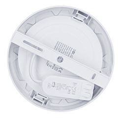 Solight LED mini panel kúpeľňový 2v1, 3CCT, podhľadový / prisadený, 12W, 1020lm, IP54, strieborna, okrúhly