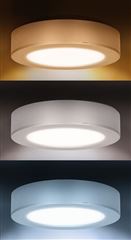 Solight LED mini panel kúpeľňový 2v1, 3CCT, podhľadový / prisadený, 12W, 1020lm, IP54, biela, okrúhly