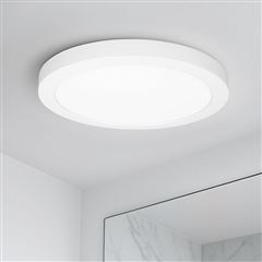 Solight LED mini panel kúpeľňový 2v1, 3CCT, podhľadový / prisadený, 18W, 1530lm, IP54, biela, okrúhly