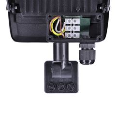 Solight LED reflektor Easy so senzorom, 20W, 1600lm, 4000K, IP44, čierny