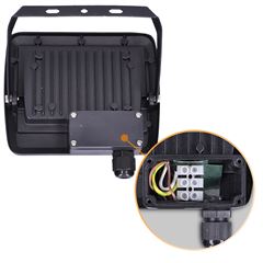 Solight LED reflektor Easy, 30W, 2400lm, 4000K, IP65, čierny