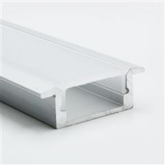 Solight hliníková lišta s bočnicami pre LED pásiky, 22x17x8mm, mliečny difúzor, 1m
