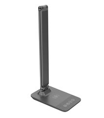 Solight LED stmievateľná lampička s bezdrôtovým nabíjaním, 10W,  zmena chromatickosti, sivá