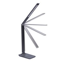 Solight LED stmievateľná lampička s bezdrôtovým nabíjaním, 10W,  zmena chromatickosti, sivá