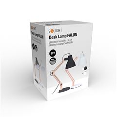 Solight stolná lampa Falun, E27, biela