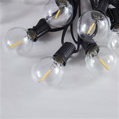 Solight LED vonkajšia reťaz s žiarovkami, 10 žiaroviek, 5m +3m, 500lm, teplá biela