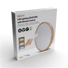 Solight LED osvetlenie s diaľkovým ovládačom Solid Oak, 60W, 4200lm, 51cm, zmena chromatičnosti, stmievateľné
