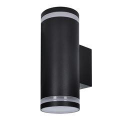 Solight LED vonkajšie nástenné osvetlenie Potenza, 2x GU10, čierna_použité zboží