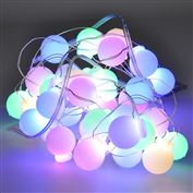 Solight LED vianočná reťaz farebné gule, 40x LED, 4m, 2x AA