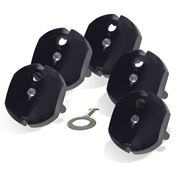 Solight bezpečnostná zátka čierna, sada 5ks + 1 kľúčik