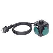 Solight predlžovací prívod kocka 3m, 3 zásuvky IP44, 3 x 1mm2, kábel guma H05RR-F