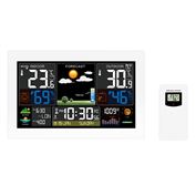 Solight meteostanica, extra veľký farebný LCD, teplota, vlhkosť, tlak, RCC, USB nabíjanie, biela