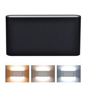 Solight LED vonkajšie nástenné osvetlenie Modena, 12W, 680lm, 120°, čierna