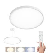 Solight LED osvetlenie s diaľkovým ovládačom Estela White, 40W, 4300lm, 50cm, URG<19, závesné aj prisadené