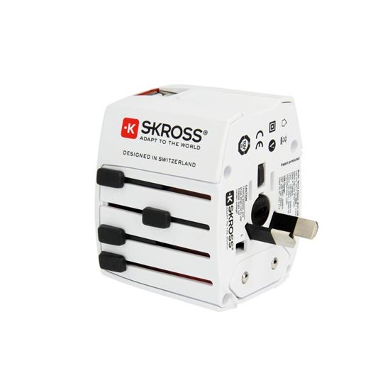 SKROSS Cestovný adaptér MUV USB AC30PD, univerzálny, neuzemnený, USB A+C 30W