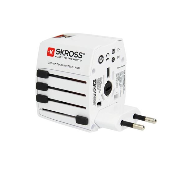 SKROSS Cestovný adaptér MUV USB AC30PD, univerzálny, neuzemnený, USB A+C 30W