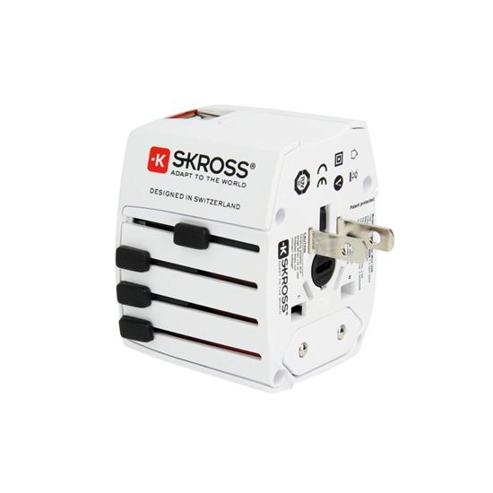 SKROSS Cestovný adaptér MUV USB AC30PD, univerzálny, neuzemnený, USB A+C 30W