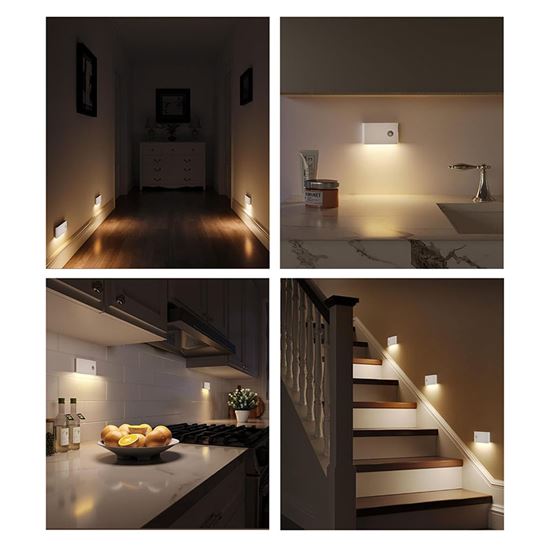 Solight nabíjacie nočné LED svetielko s pohybovým a svetelným sensorom, 0,5W, 3000K, Li-Ion