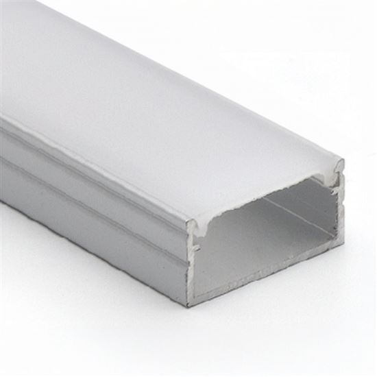 Solight hliníková lištal pre LED pásky 2, 18x9mm, mliečny difúzor, 1m