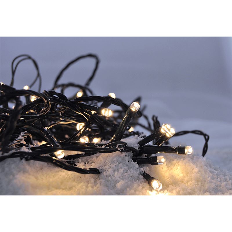 Solight LED vianočná reťaz, 300 LED, 30m, prívod 5m, IP44, teplá biela