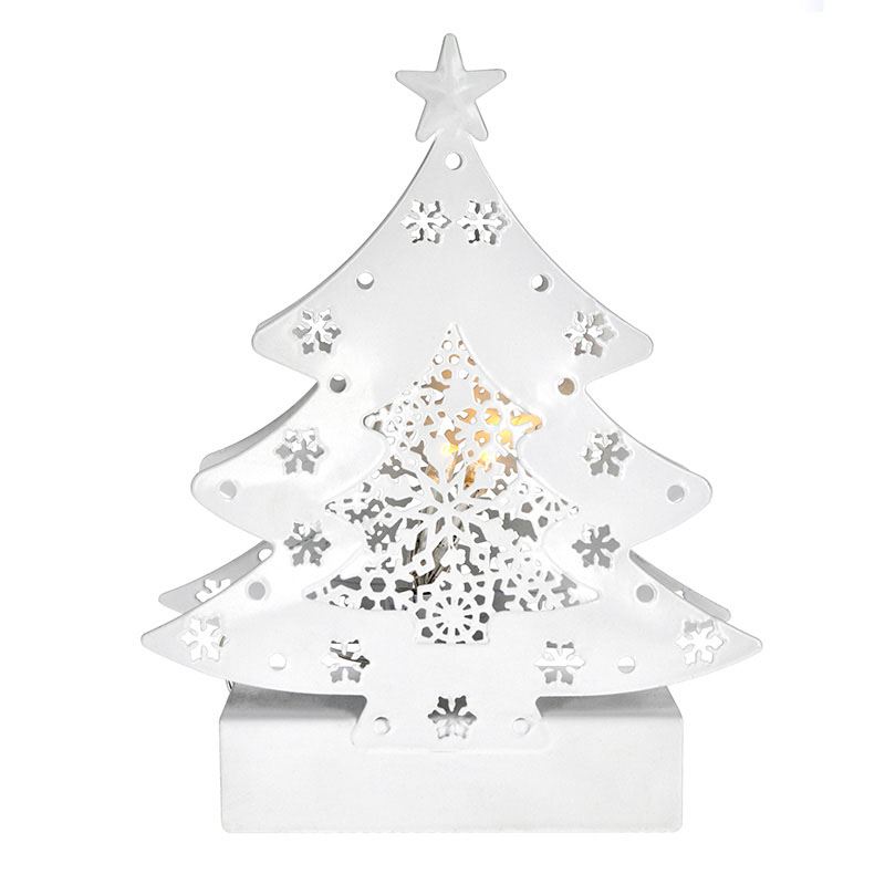 Solight LED kovový vianočný stromček, 2x AA