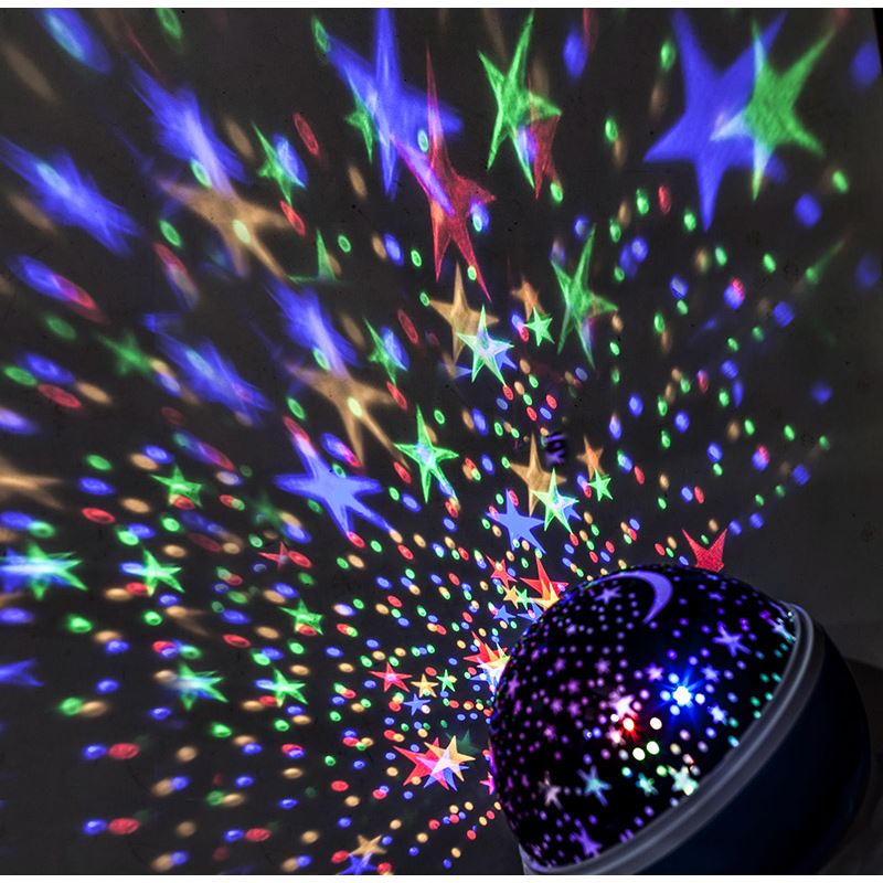 Solight LED  projekčná guľa, multicolor, 9 režimov, otáčanie, USB, 4x AAA