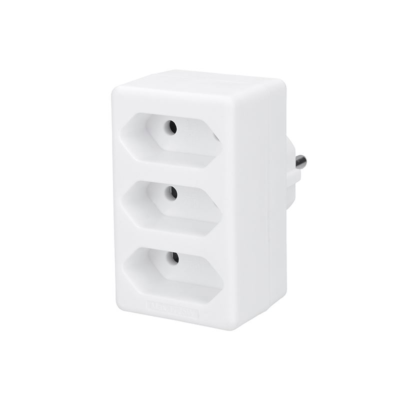 Solight rozbočka, 3x 2,5A, biela