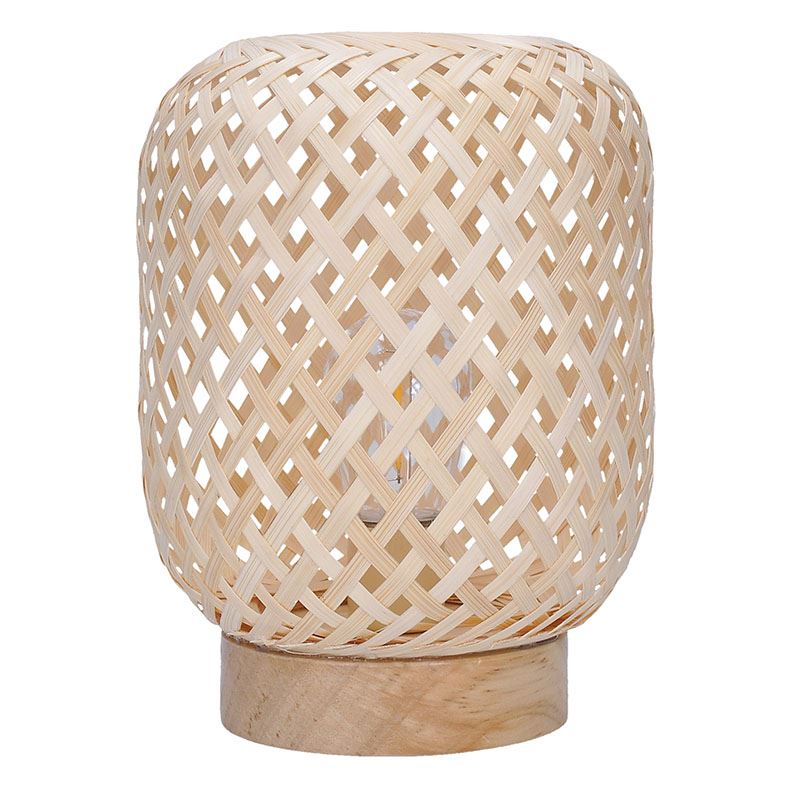 Solight ratanová LED lampáš s LED žiarovkou, teplá biela, 2x AAA, 19cm