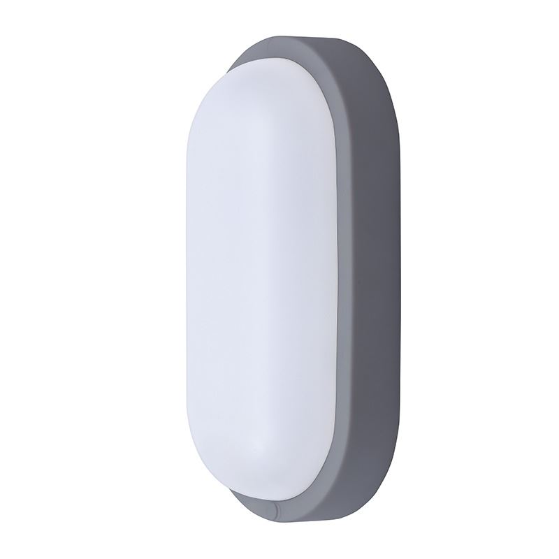 Solight LED vonkajšie osvetlenie oválne, 20W, 1500lm, 4000K, IP54, 26cm, sivá farba