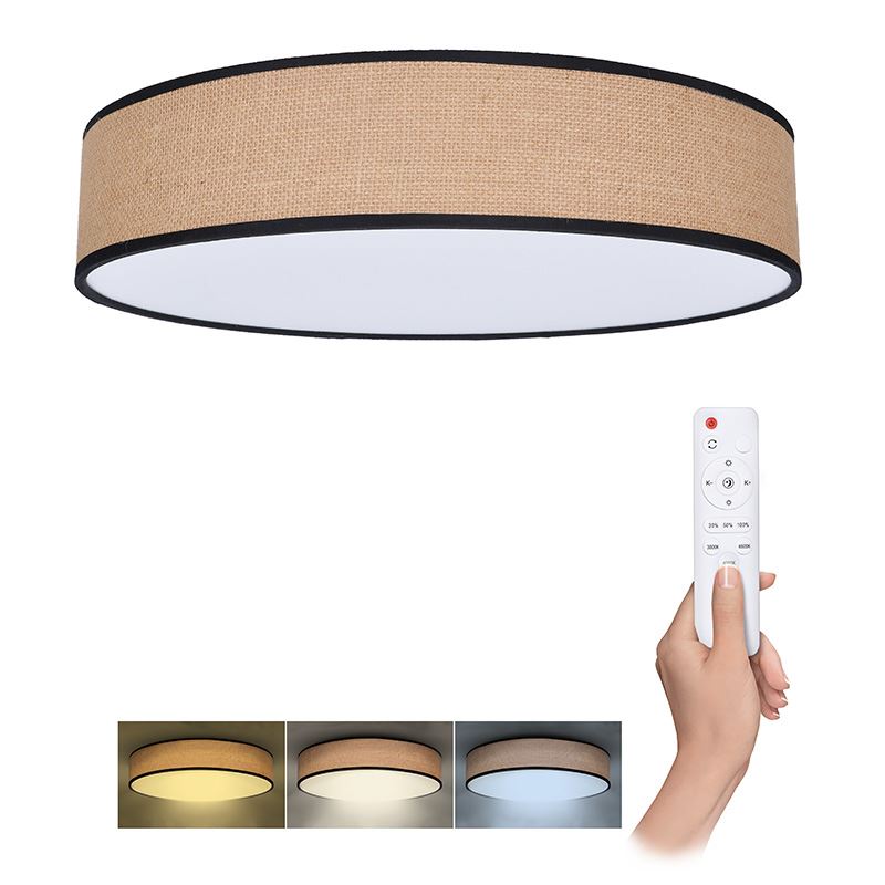 Solight LED osvetlenie s diaľkovým ovládačom Brownie, 60W, 4200lm, 50cm, zmena chromatickosti, stmievateľné